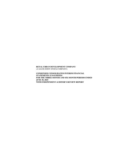 Thumbnail Retal Urban Development Company Financial Statement 2025-h1