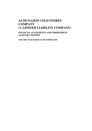 Thumbnail Almunajem Foods Company Financial Statement 2019