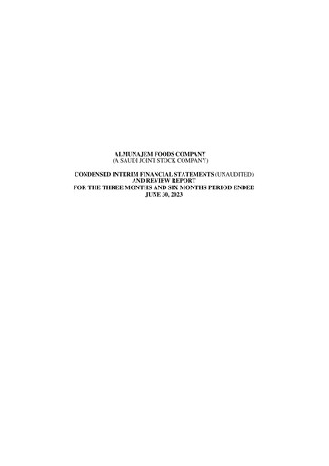 Thumbnail Almunajem Foods Company Financial Statement 2023-h1