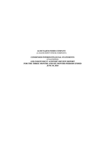 Thumbnail Almunajem Foods Company Financial Statement 2024-h1