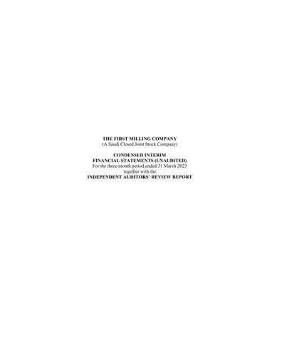 Vorschaubild First Milling Company Quartalsbericht 2023-q1