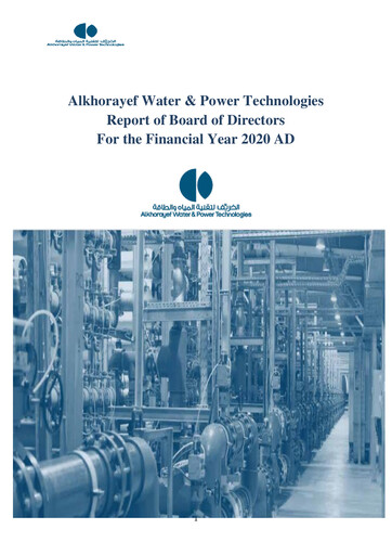 Thumbnail Alkhorayef Water and Power Technologies Company Annual Report 2020