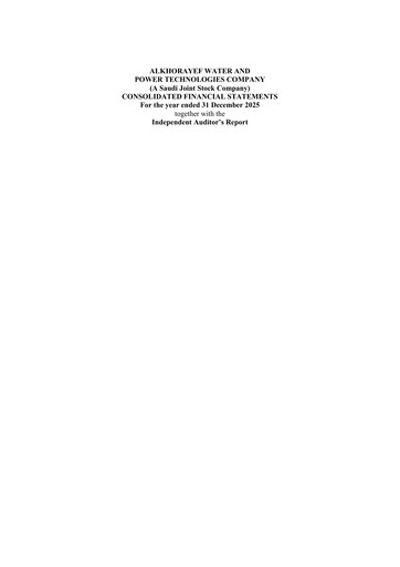 Thumbnail Alkhorayef Water and Power Technologies Company Financial Statement 2025