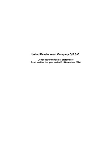 Thumbnail United Development Company Financial Statement 2024