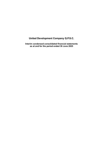 Thumbnail United Development Company Half-year Report 2025-h1