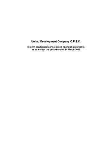 Thumbnail United Development Company Quarterly Report 2023-q1