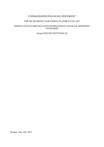 Thumbnail Text (LiveChat) Financial Statement fy2015