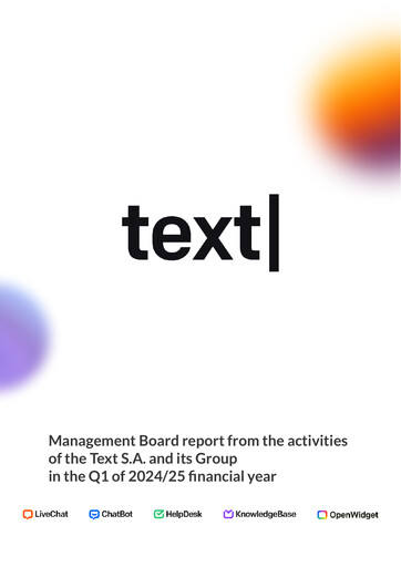 Miniature Text (LiveChat) Rapport trimestriel fy2025-q1