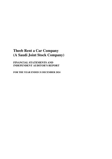 Thumbnail Theeb Rent A Car Company Financial Statement 2024