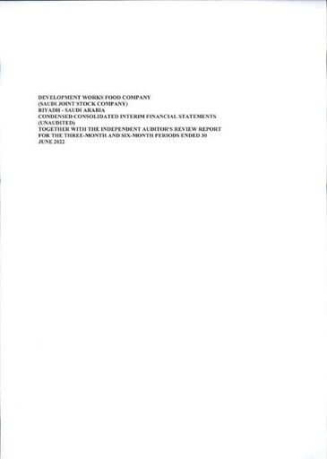 Vorschaubild Development Works Food Company Finanzmitteilung 2022-h1