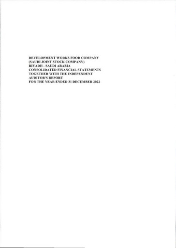 Vorschaubild Development Works Food Company Finanzmitteilung 2022