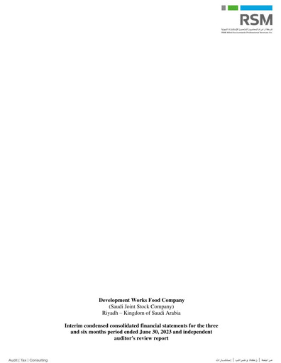 Vorschaubild Development Works Food Company Finanzmitteilung 2023-h1