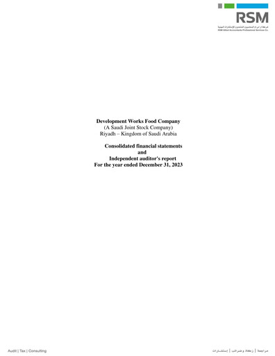 Vorschaubild Development Works Food Company Finanzmitteilung 2023