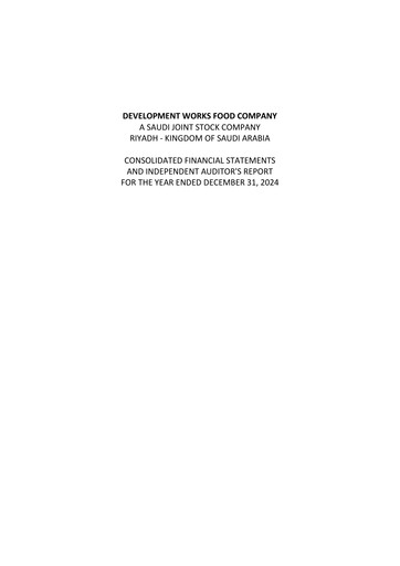 Vorschaubild Development Works Food Company Finanzmitteilung 2024