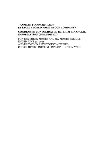 Vorschaubild Tanmiah Food Company Halbjahresbericht 2021-h1
