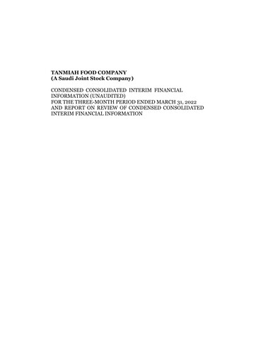 Vorschaubild Tanmiah Food Company Quartalsbericht 2022-q1
