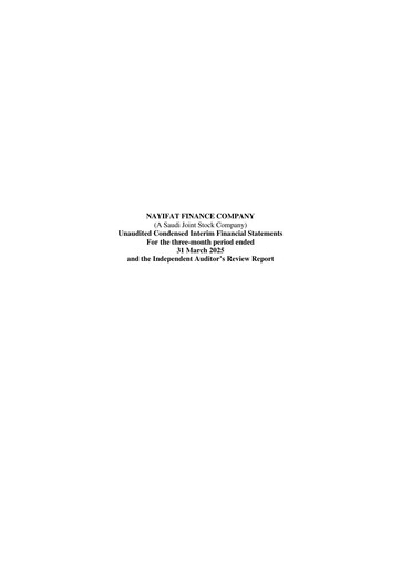 Thumbnail Nayifat Finance Company Quarterly Report 2025-q1
