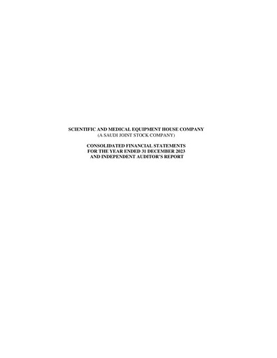 Thumbnail Scientific and Medical Equipment House Company Financial Statement 2023
