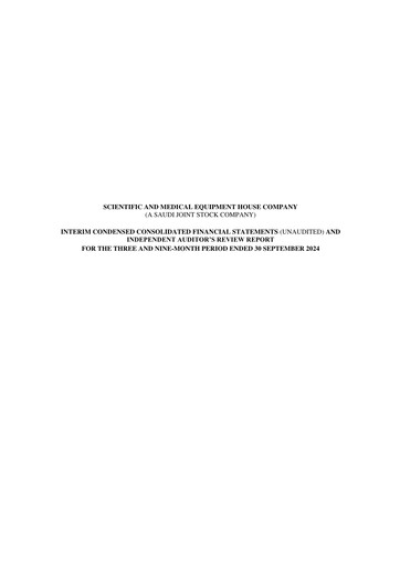 Thumbnail Scientific and Medical Equipment House Company Quarterly Report 2024-q3