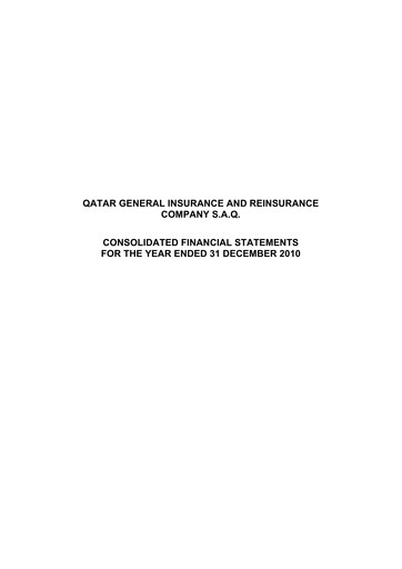 Thumbnail Qatar General Insurance & Reinsurance Company Financial Statement 2010
