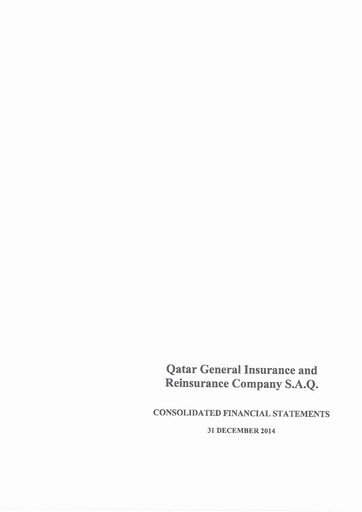 Thumbnail Qatar General Insurance & Reinsurance Company Financial Statement 2014