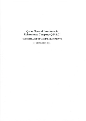 Thumbnail Qatar General Insurance & Reinsurance Company Financial Statement 2018