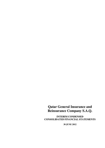 Thumbnail Qatar General Insurance & Reinsurance Company Half-year Report 2012-h1