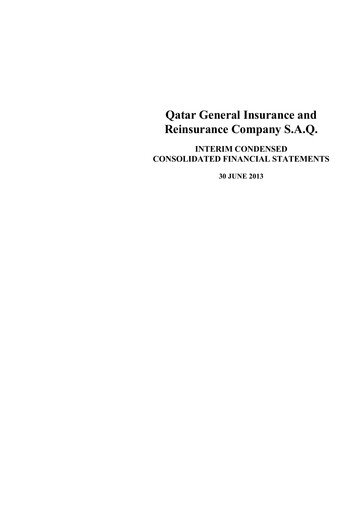 Thumbnail Qatar General Insurance & Reinsurance Company Half-year Report 2013-h1