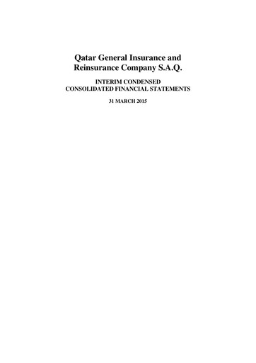 Vorschaubild Qatar General Insurance & Reinsurance Company Quartalsbericht 2015-q1