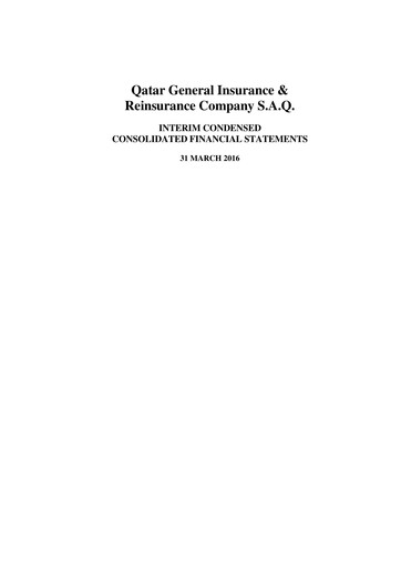 Vorschaubild Qatar General Insurance & Reinsurance Company Quartalsbericht 2016-q1