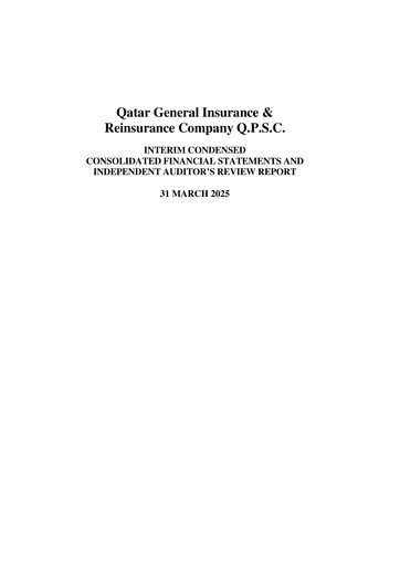Vorschaubild Qatar General Insurance & Reinsurance Company Quartalsbericht 2025-q1