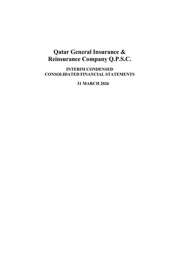 Thumbnail Qatar General Insurance & Reinsurance Company Quarterly Report 2026-q1