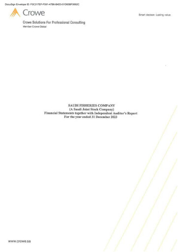 Thumbnail Saudi Fisheries Company Financial Statement 2023