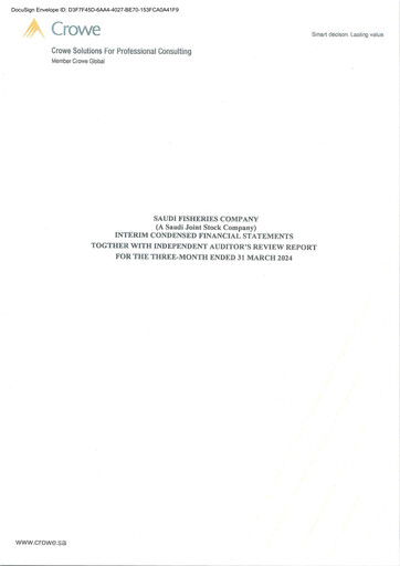 Thumbnail Saudi Fisheries Company Quarterly Report 2024-q1
