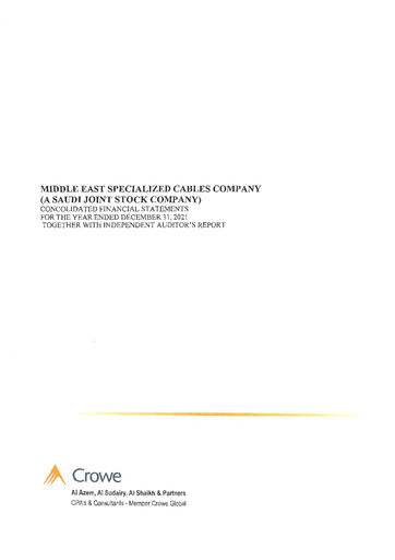 Thumbnail Middle East Specialized Cables Company Financial Statement 2021