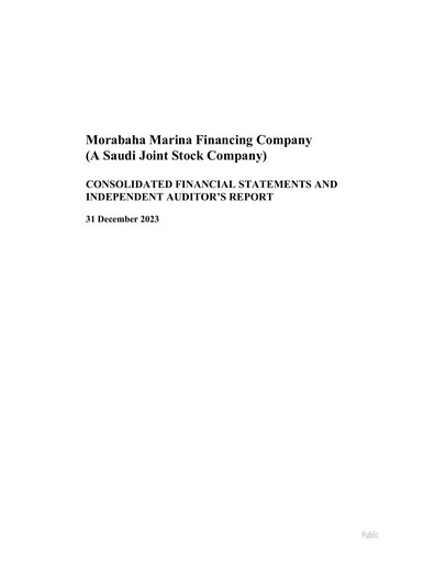 Thumbnail Morabaha Marina Financing Company Financial Statement 2023