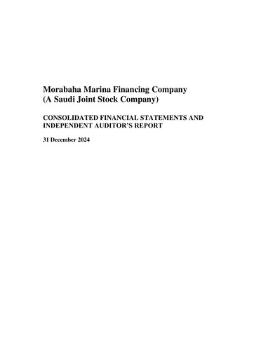 Thumbnail Morabaha Marina Financing Company Financial Statement 2024