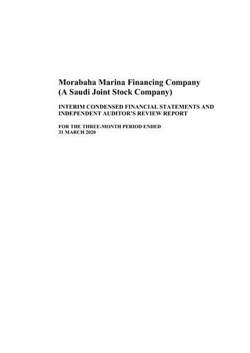 Thumbnail Morabaha Marina Financing Company Quarterly Report 2020-q1