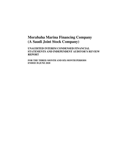 Thumbnail Morabaha Marina Financing Company Quarterly Report 2020-q2