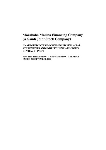 Thumbnail Morabaha Marina Financing Company Quarterly Report 2020-q3