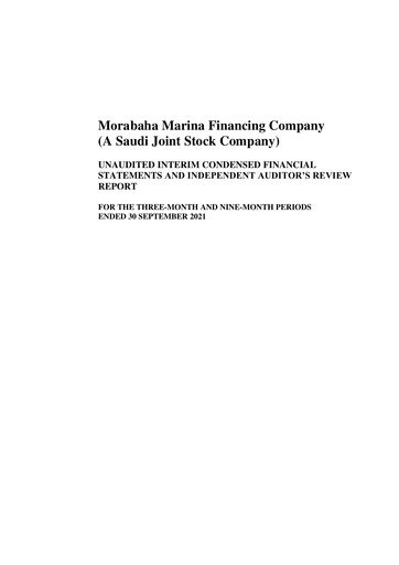 Thumbnail Morabaha Marina Financing Company Quarterly Report 2021-q3