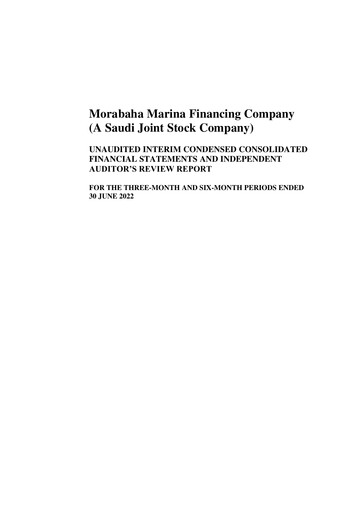 Thumbnail Morabaha Marina Financing Company Quarterly Report 2022-q2