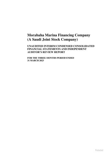 Thumbnail Morabaha Marina Financing Company Quarterly Report 2023-q1