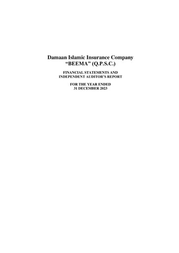 Thumbnail Damaan Islamic Insurance Company (Beema) Financial Statement 2023