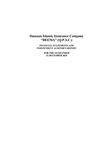 Thumbnail Damaan Islamic Insurance Company (Beema) Financial Statement 2025