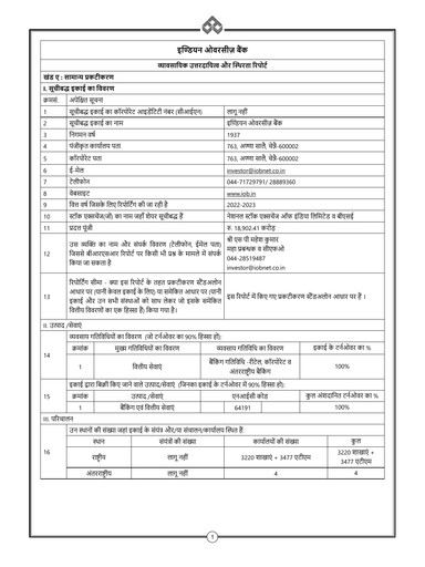 Thumbnail Indian Overseas Bank
 Sustainability Report 2022-2023