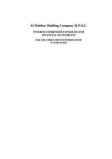 Thumbnail Al Mahhar Holding Company Quarterly Report 2026-q1