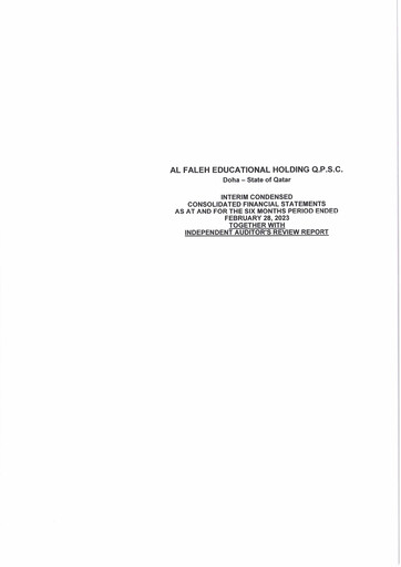 Thumbnail Al Faleh Educational Holding Financial Statement 2023-h1