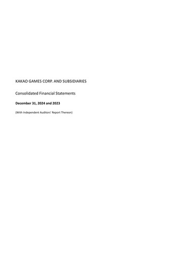 Thumbnail Kakao Games Financial Statement 2023-2024
