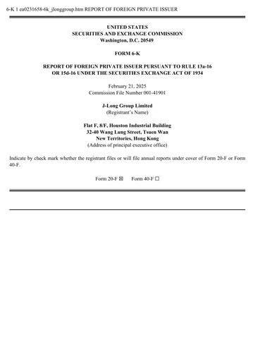 Thumbnail J-Long Group Half-year Report 2024-h1